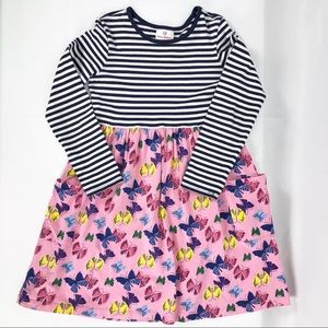 Hanna Andersson Butterfly Dress w/ Pockets Sz 130